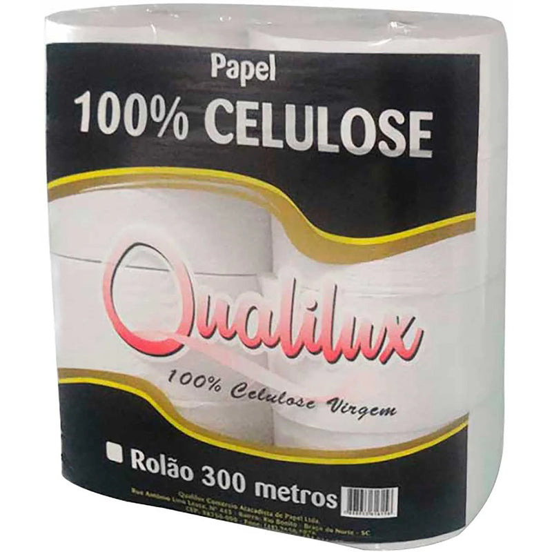 PAPEL HIGIENICO "QUALILUX" C/8 ROLOS DE 300M