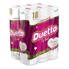 PAPEL HIGIENI FDAQ DUETTO VELVET COMPACTO 4 x 18 30M