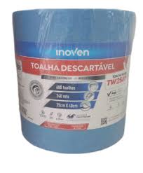 Toalha WIPER - TW2540 AZUL - Rolo c/ 240m - 600 panos de 25 x 40cm -